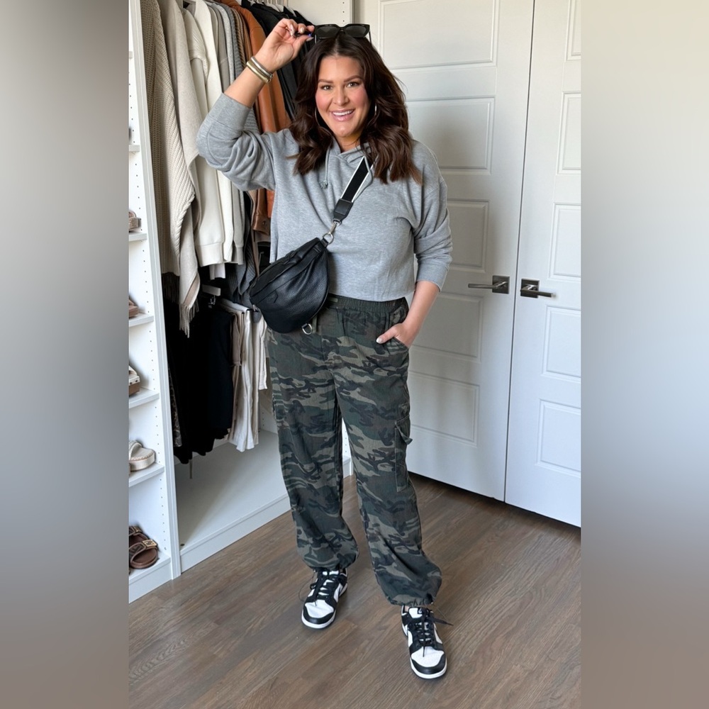 Amazon Gray and Green Camo Joggers